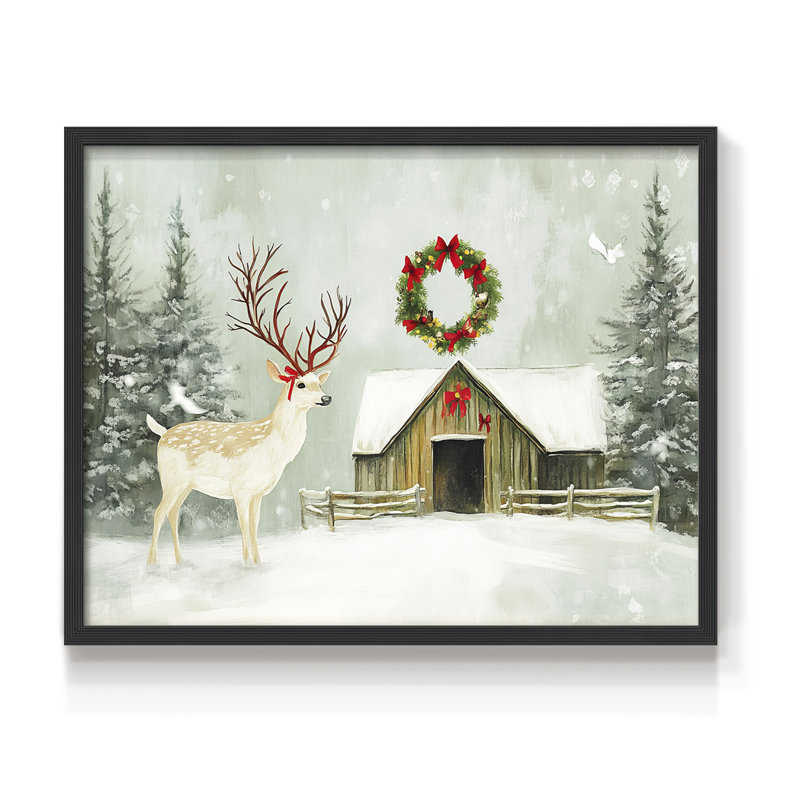 Chirstmas Art-CDLI -Framed Print - Restickable, H 11 po x l 14 po, Noir, noir, noir, noir