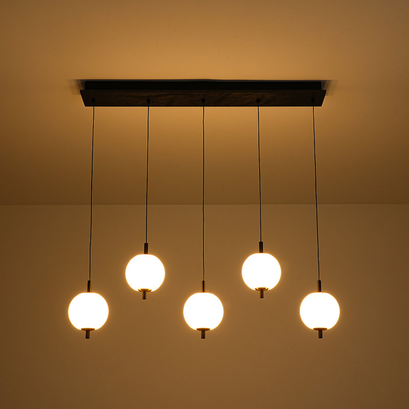 5 - Light Led Globe Kitchen Island