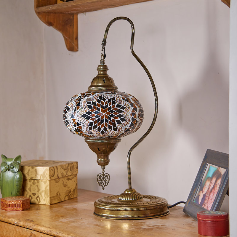 Karlie Metal Lighting Lamp, Brown/Amber