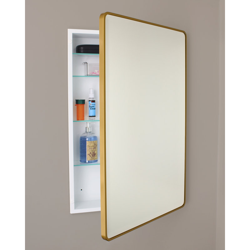 Pharmacie de salle de bain Austin Farmhouse, H 30 po x l 20 po x P 5,5 po, Doré