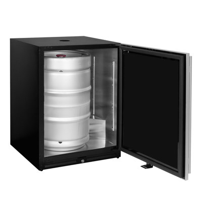 Infinity Series Undercounter 24" Wide Dual Tap Kegerator With Right Hinge Stainless Steel Door