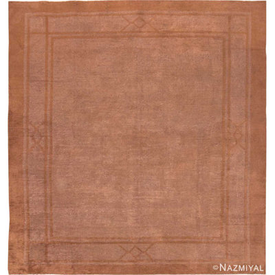 One-of-a-Kind 10'6" X 11'3" Before 1900 Wool Area Rug in Brown/Beige