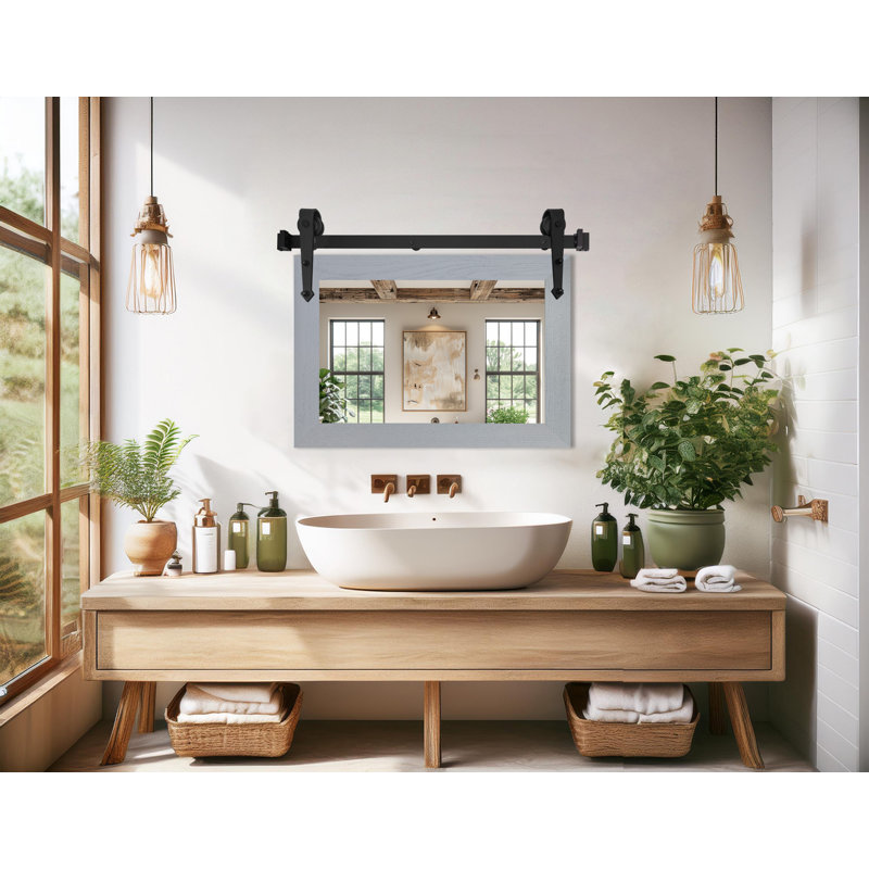 Miroir Manoil, 32 po x 33 po, Gris
