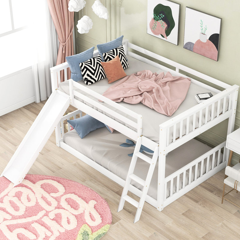Lit double superposé au-dessus blanc avec - Design pratique et attrayant pour les chambres à coucher