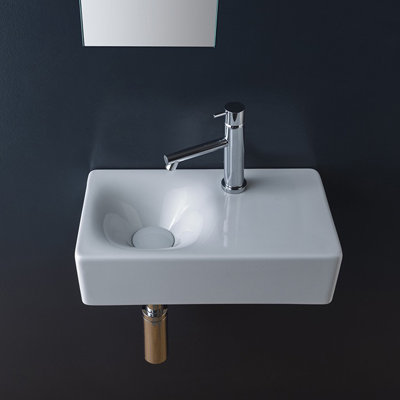 Lavabo de salle de bain mural Cube