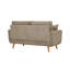 Causeuse en tissu avec accoudoirs et coussins décoratifs Corduroy-133574477