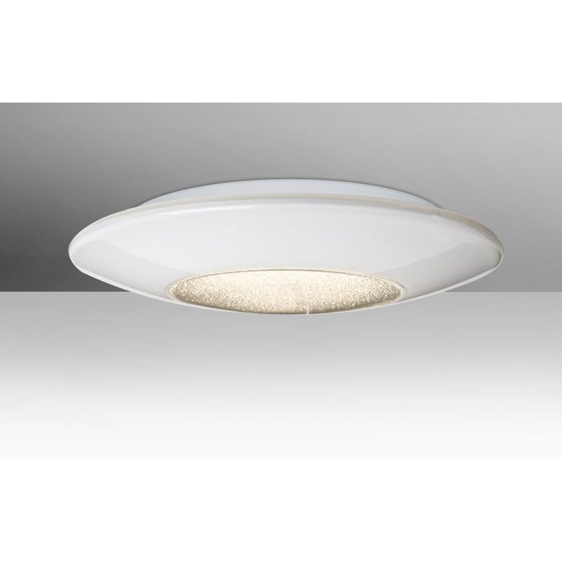 Plafonnier encastré 1 lumière à del à cercle simple Ohlone, H 4,25 po x l 16 po x P 16 po