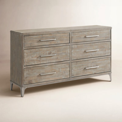 Mauve 68" Pine Double Dresser