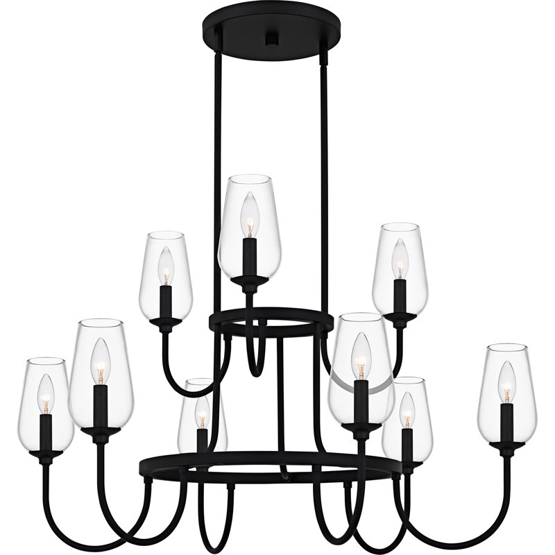 Lustre noir mat 9 lumières Amandah