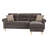 Polyfiber Reversible Sectional Sofa Set Chaise Pillows Plush Cushion Couch Nailheads-1125524971