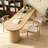 Simple Solid Wood Pine Burlywood Desk-1486180575
