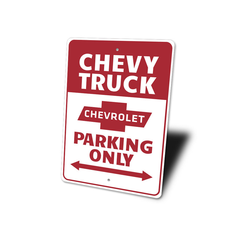 Enseigne en aluminium Chevy, H 18 po x l 12 po x P 0,06 po