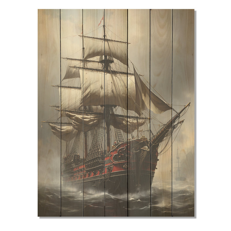 Pirate Ghost Ship II - pirate sur bois, H 32 po x l 24 po
