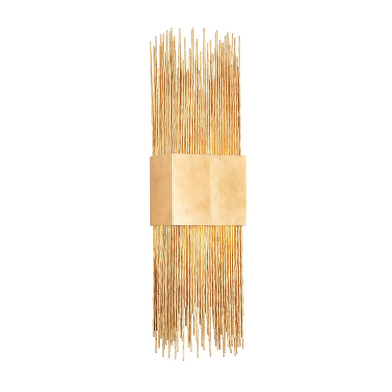 Sabine 8 Light Wall Sconce - Gesso White, Vintage Gold Leaf