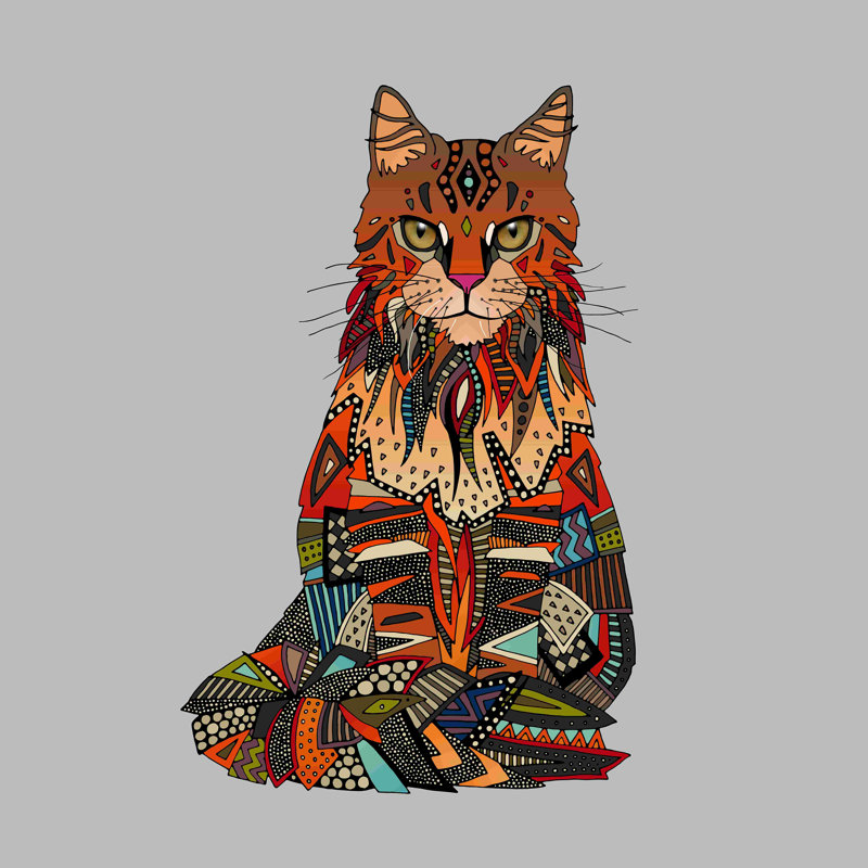 Maine Coon Cat Mercury - impression, H 12 po x l 12 po, Non, Toile tendue