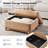 Elan Modern 30.25"W Rectangular Chenille Storage Ottoman with Reversible Flip-Top Coffee Table Tray-919886974