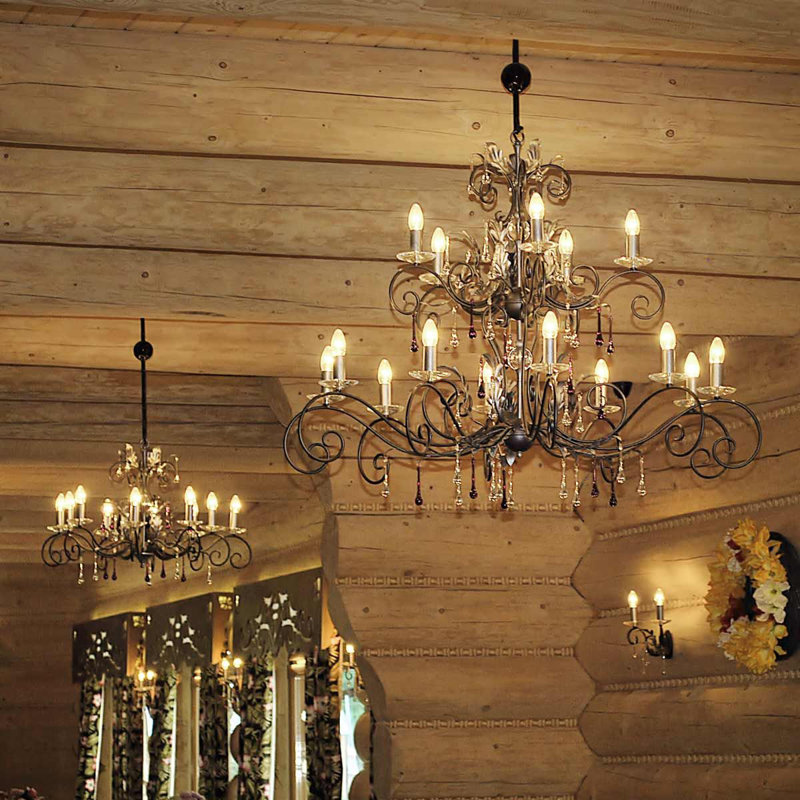 Elson 15 - Light Candle Style Chandelier