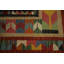 Tapis multicolore à tissage plat kilim 5 x 8