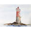 «French phare les pierres noires», art sur toile rouge mer