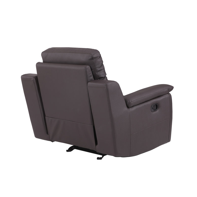 Reclining Modern Leather Air Upholstered Chair, Brown