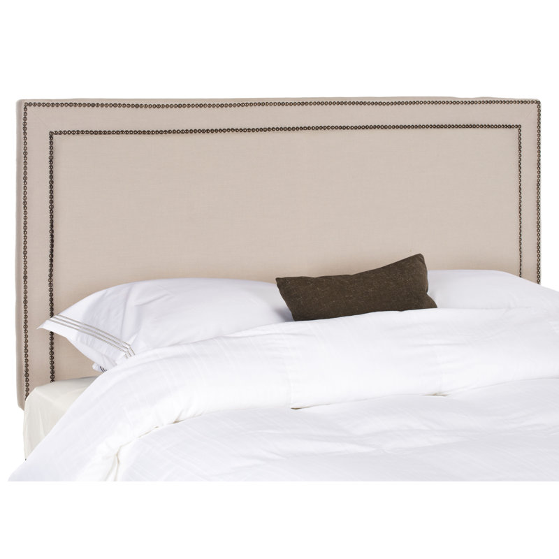Dominick Upholstered Headboard, Linen Taupe, Queen
