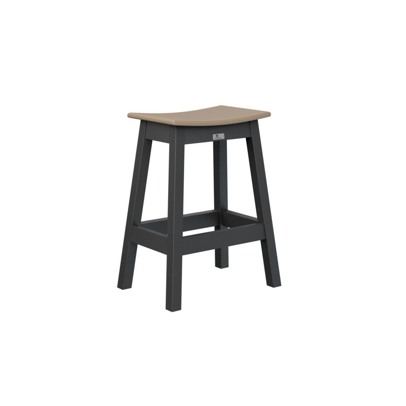 Outdoor Bar Stool, Black, Weatherwood