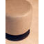 Alison 40cm Wide Faux Leather Round Solid Colour Standard Ottoman-24825575