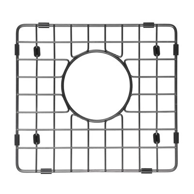 Starstar Sinks Protector Matte Black 304 Stainless Steel Kitchen Sink Bottom Grid, Rack (13 L X 12 W)