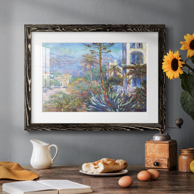 Villas à Bordighera - Tableau encadré sous verre acrylique, grand format, idéal pour le salon