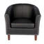 Faux Leather Barrel Chair-1741856470
