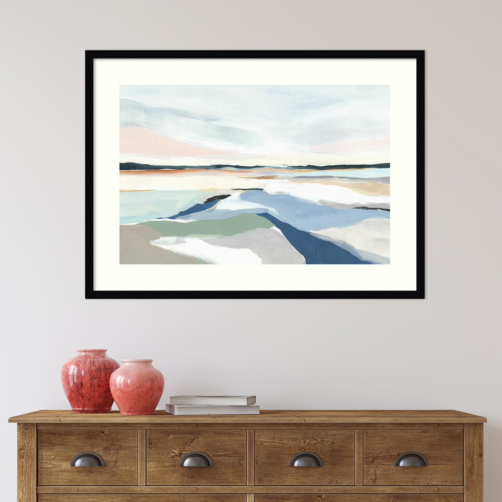Seaside Day I by Isabelle Z, Black Framed Paper, 19" H x 26" W