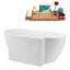 Baignoire de trempage autoportante en acrylique 66,9 po x 32,7 po-97851274