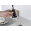 Robinet escamotable noir mat à usage industriel, acier inoxydable robuste, robuste