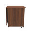 Table de couture pliante en noyer 4-en-1 avec roues verrouillables - Station de travail multifonctionnelle-1033241210