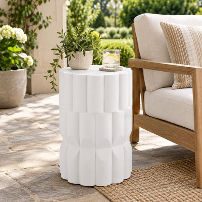 Table d'appoint 13 pouces fabriquée à la main MgO pour l'intérieur et l'extérieur