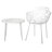 Rabia Side Table with Glass Top Flower Pattern Design and Aluminum Base-1603131476