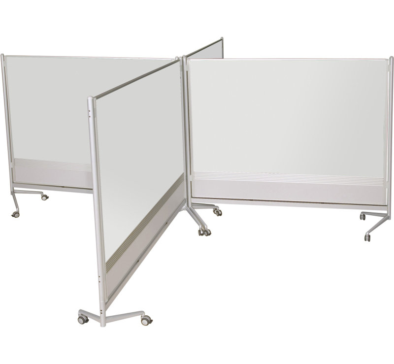 DOC Mobile Dry Erase Divider, 72" x 48"