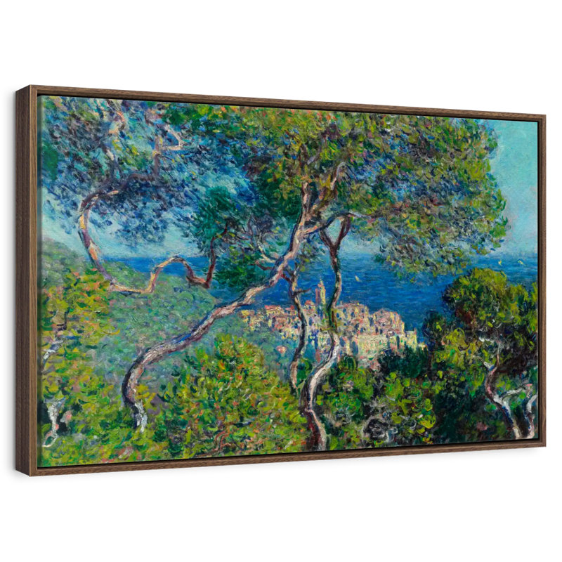 Bordviera 1884, 37 po x 25 po, Cadre flottant en noyer