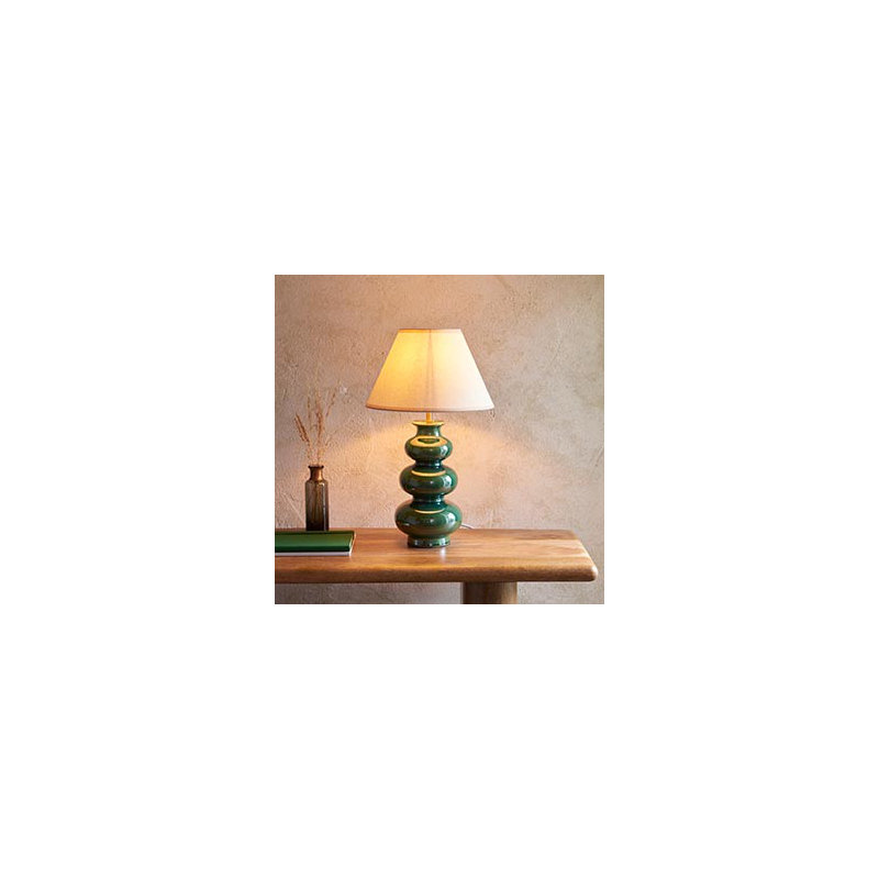 Monroe Ceramic, Steel And Brass Table Lamp