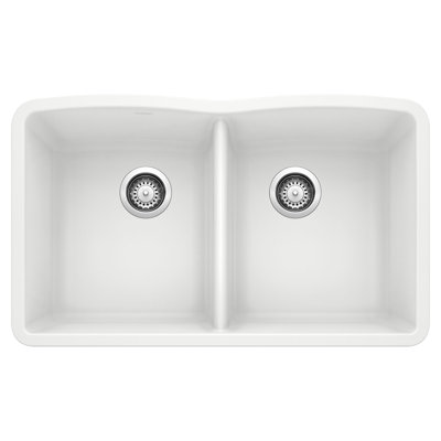 Diamond SILGRANIT 32" L x 19.36" W Double Basin Undermount Kitchen Sink