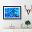 Blue Dahlia Flower Painting - Single Picture Frame Print on MDF-56633636-56633639