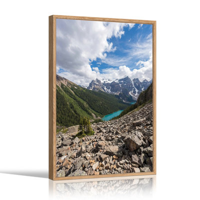 «Snowy Mountain Peaks Above Turquoise Lake», art mural