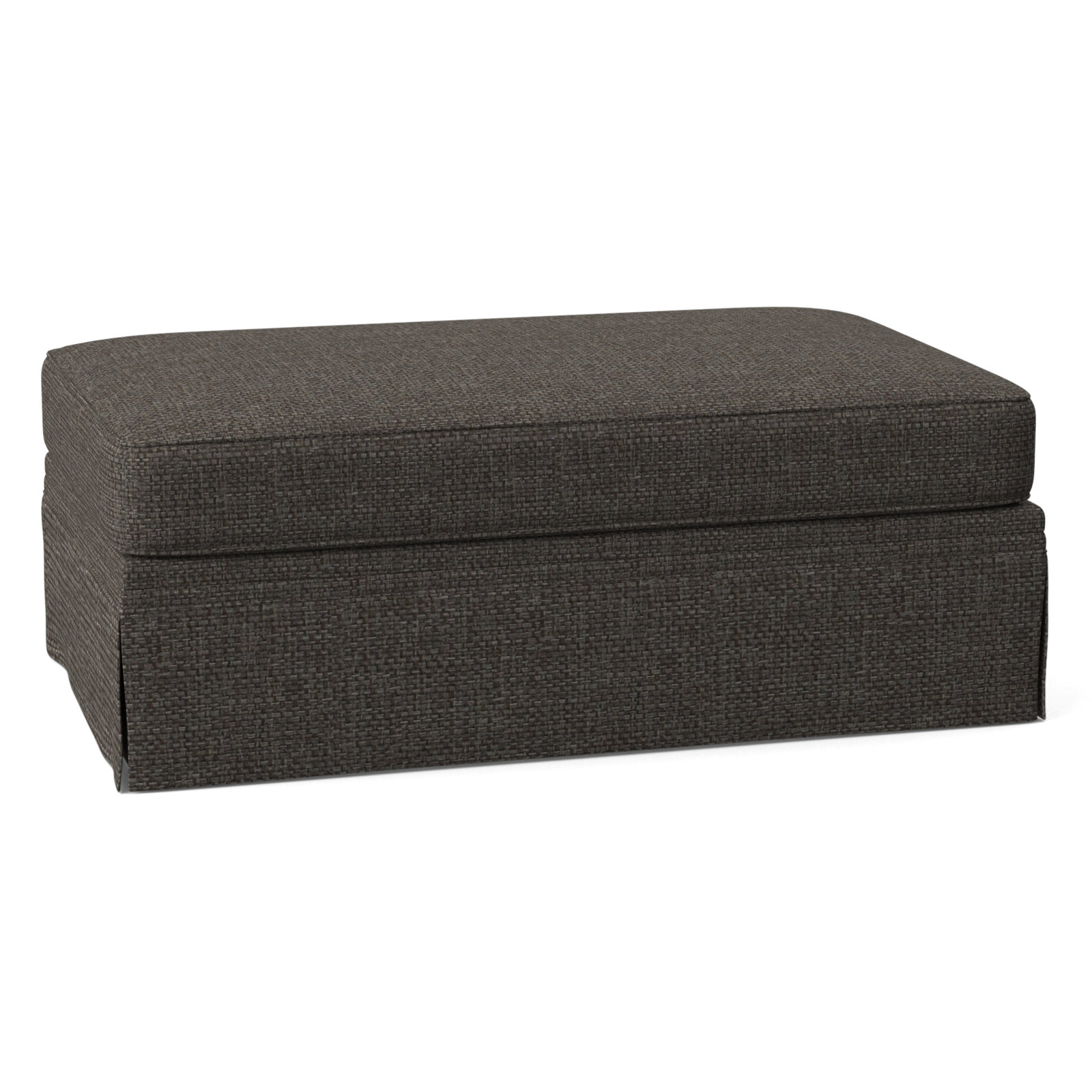 Shelby 47" Ottoman, Drusky Charcoal Sustain® Basketweave
