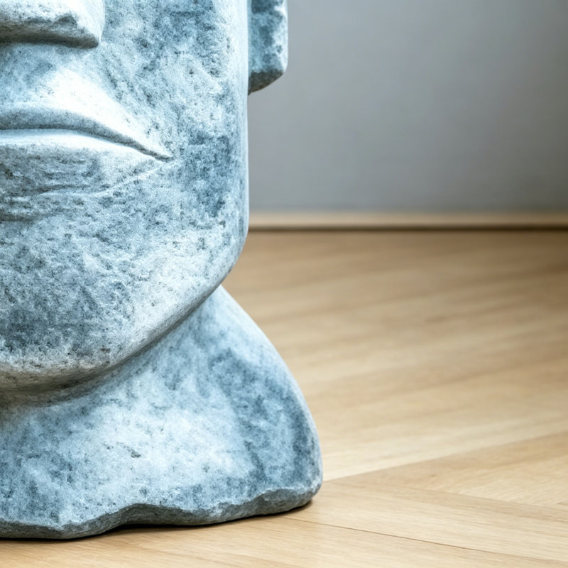 5X5.5X9" Easter Island Cement Planter