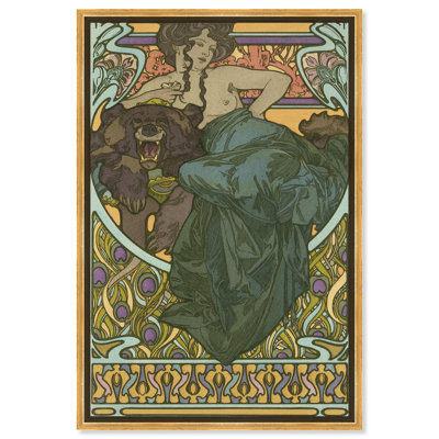 Dame par Alphonse Mucha, reproduction d'art sur toile par Art Remedy