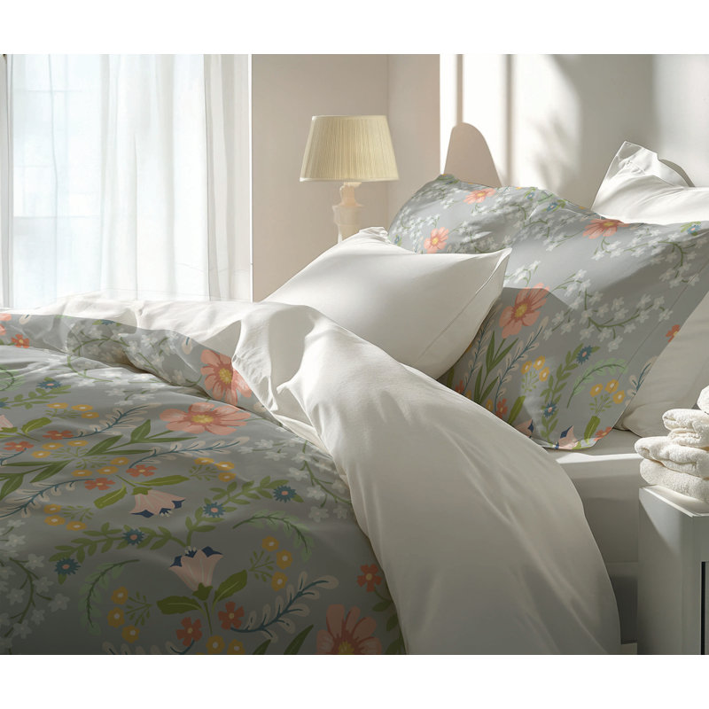 Cecelia Comforter Set, Slate/Gray, King Comforter + 2 King Pillowcases
