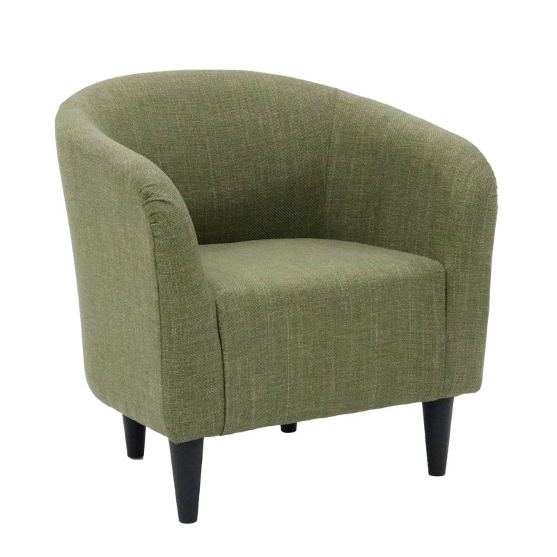 Fauteuil demi-tonneau de 29,50 po de largeur, Mélange de polyester vert