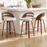 Tabourets de comptoir pivotants modernes (ensemble de 3)