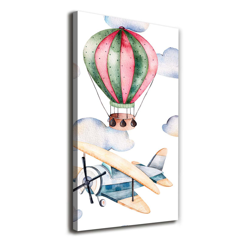 Balloons And Planes - Wrapped Canvas Print