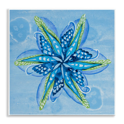 Plaque murale fleur abstraite en forme d'étoile, design par Liz Jardine